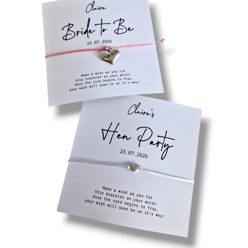 Hen party wish bracelet - wish,