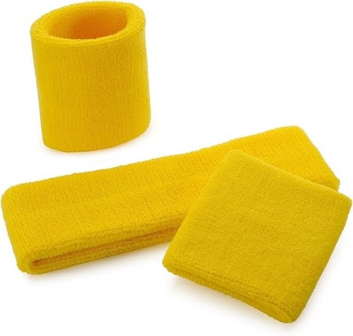 3pc yellow wristbands - 3pc,