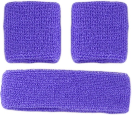 3pc purple wristbands - purple,