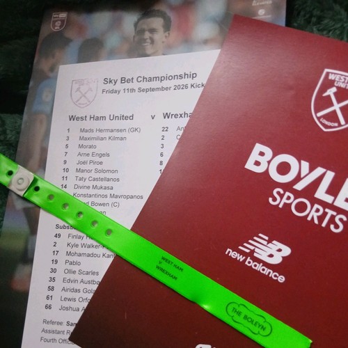 West ham united - v, wrexham